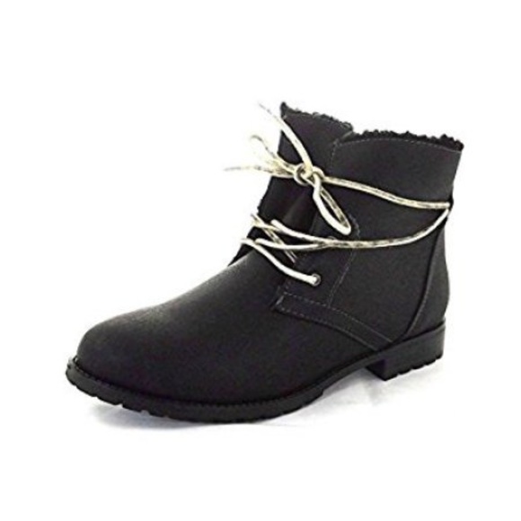 *SALE* Sporto Jillian Lace-Up Booties Black - Picture 1 of 3